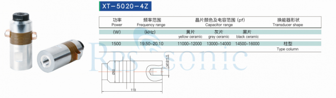 20khz High Power Piezoelectric 1500w Ultrasonic Welding Transducer 0