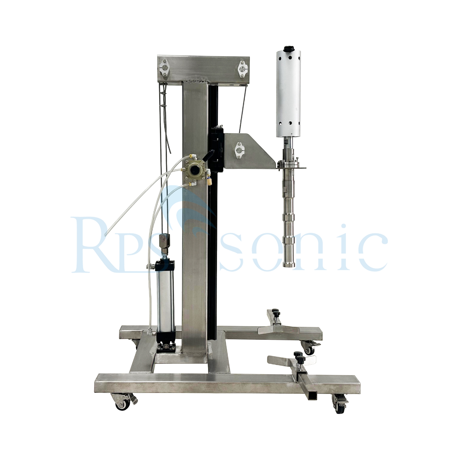 Industrial ultrasonic homogenizer extraction machine with Pneumatic lifting table