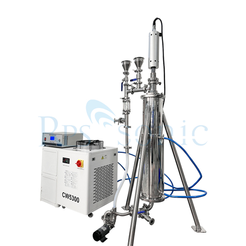 Automatic ultrasonic homogenizer with 20L flow cell for ultrasonic extraction