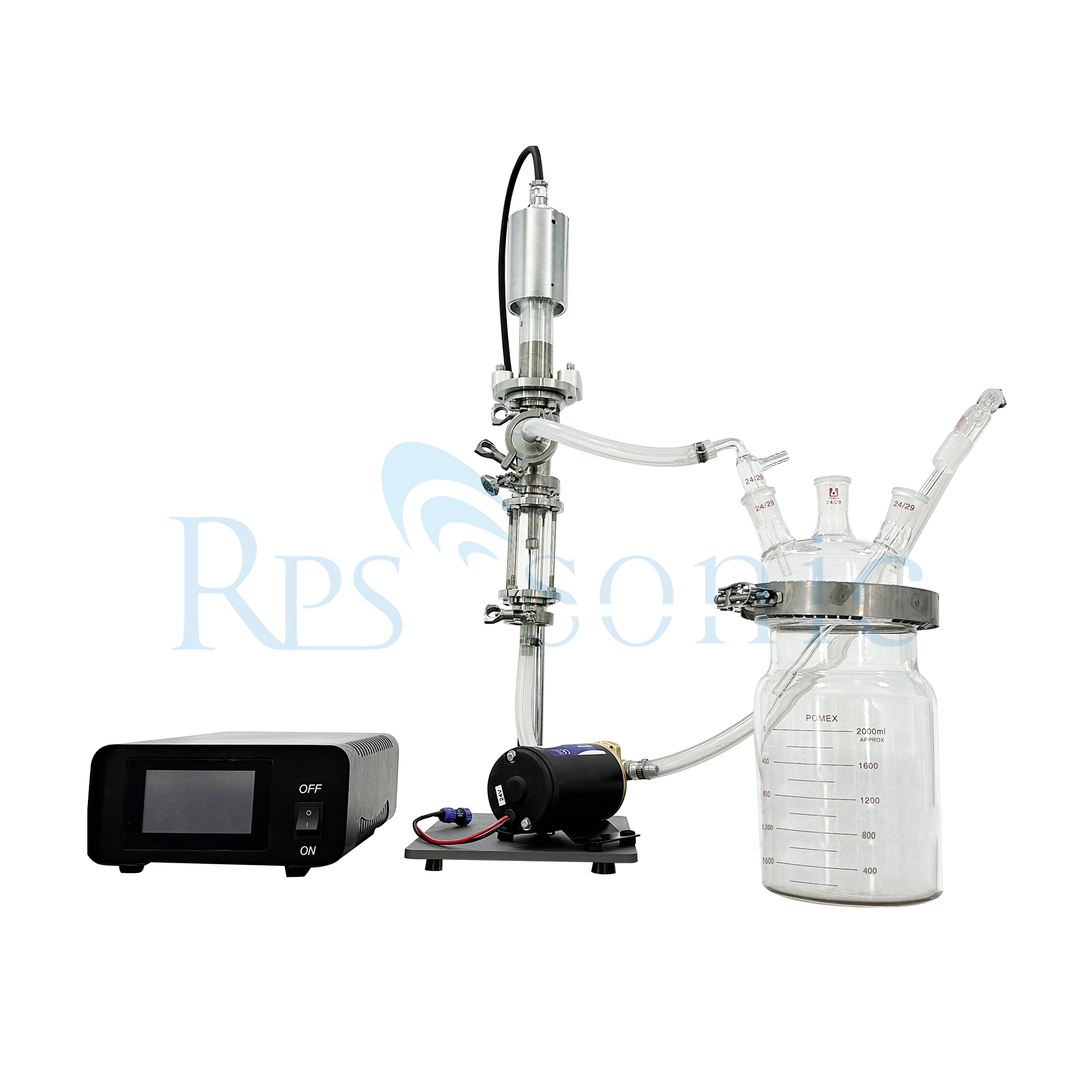 20kHz 1500w Ultrasonic circulation system ultrasonic sonicator probe with flow cell