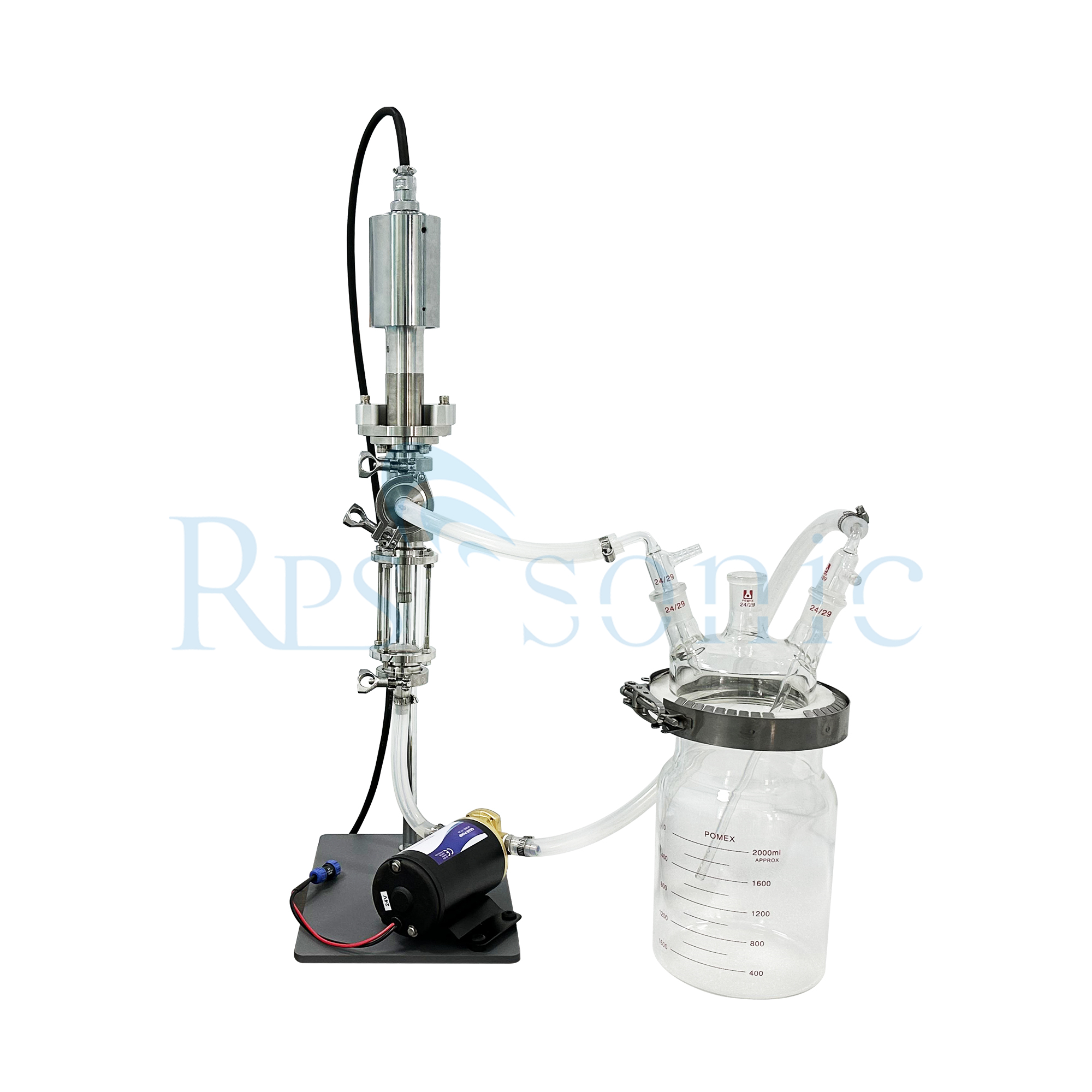 20kHz 1500w Ultrasonic circulation system ultrasonic sonicator probe with flow cell