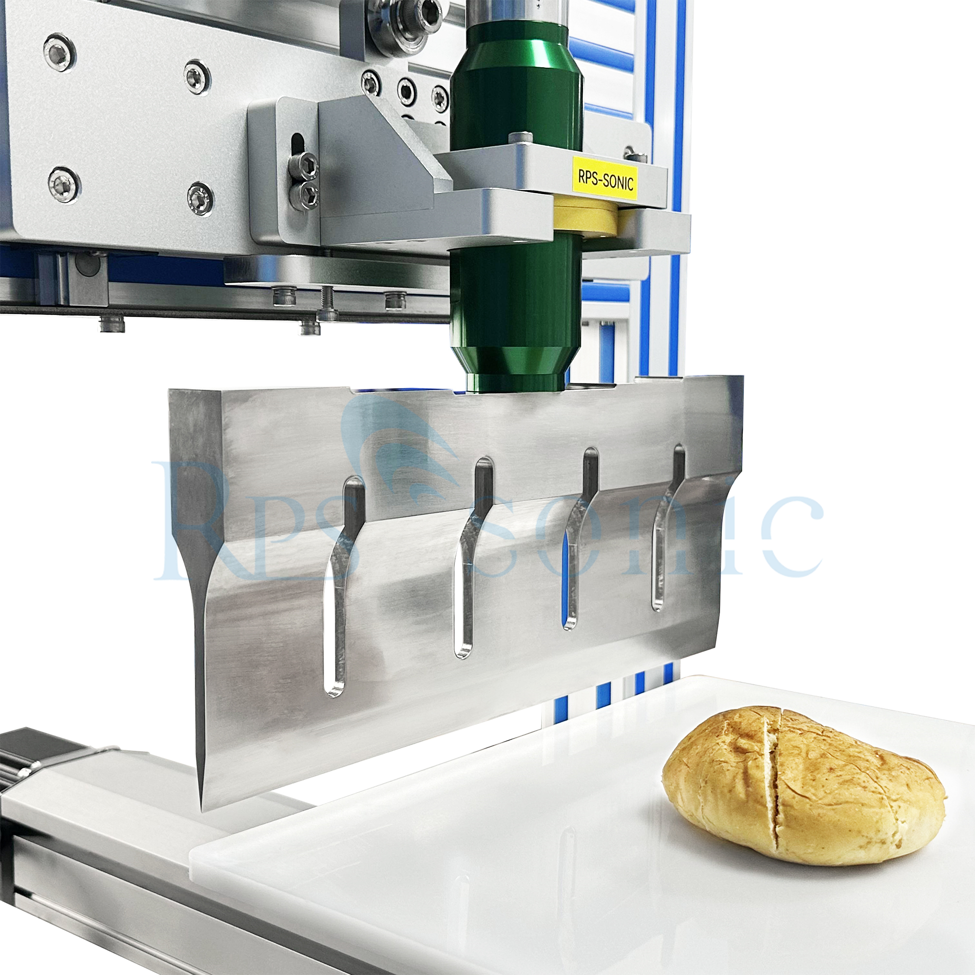 Semi-automatic ultrasonic food cutting machine for ultrasonic cake cutting