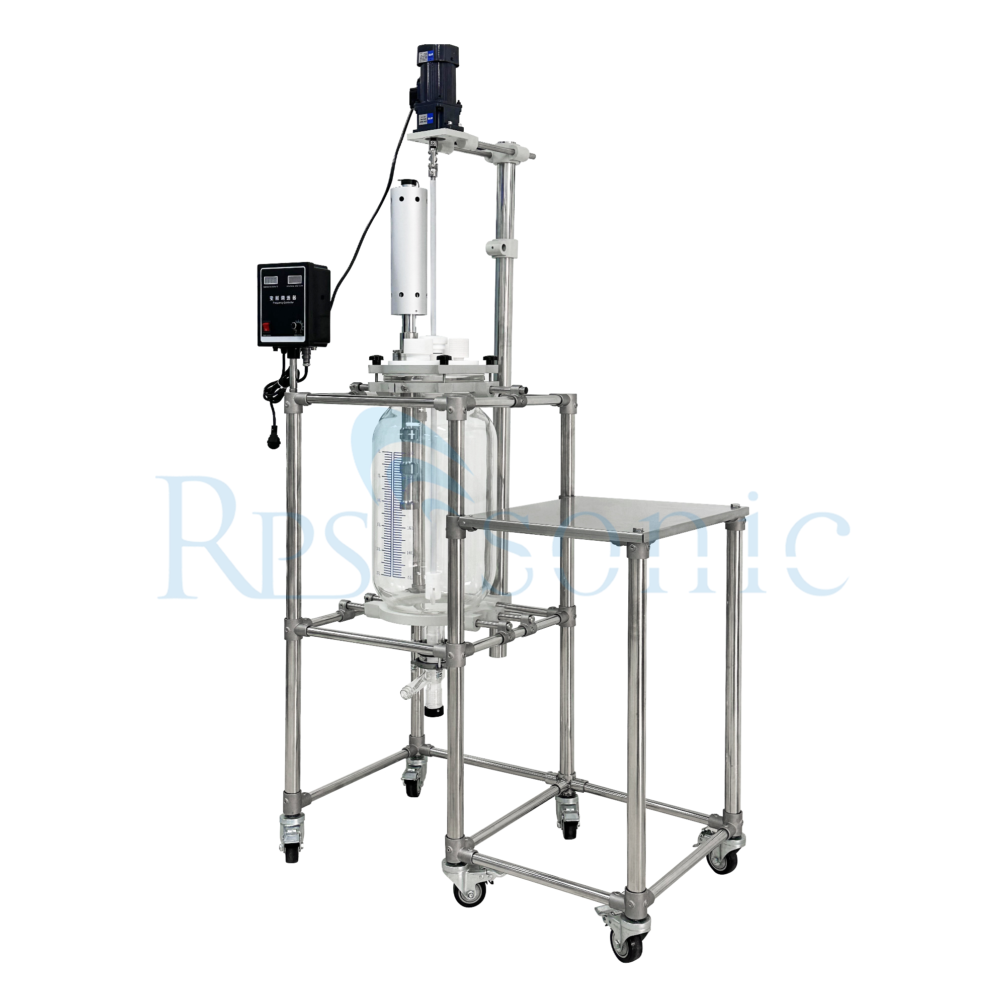 Glass reactor 30L ultrasonic homogenizer emulsification equipment 