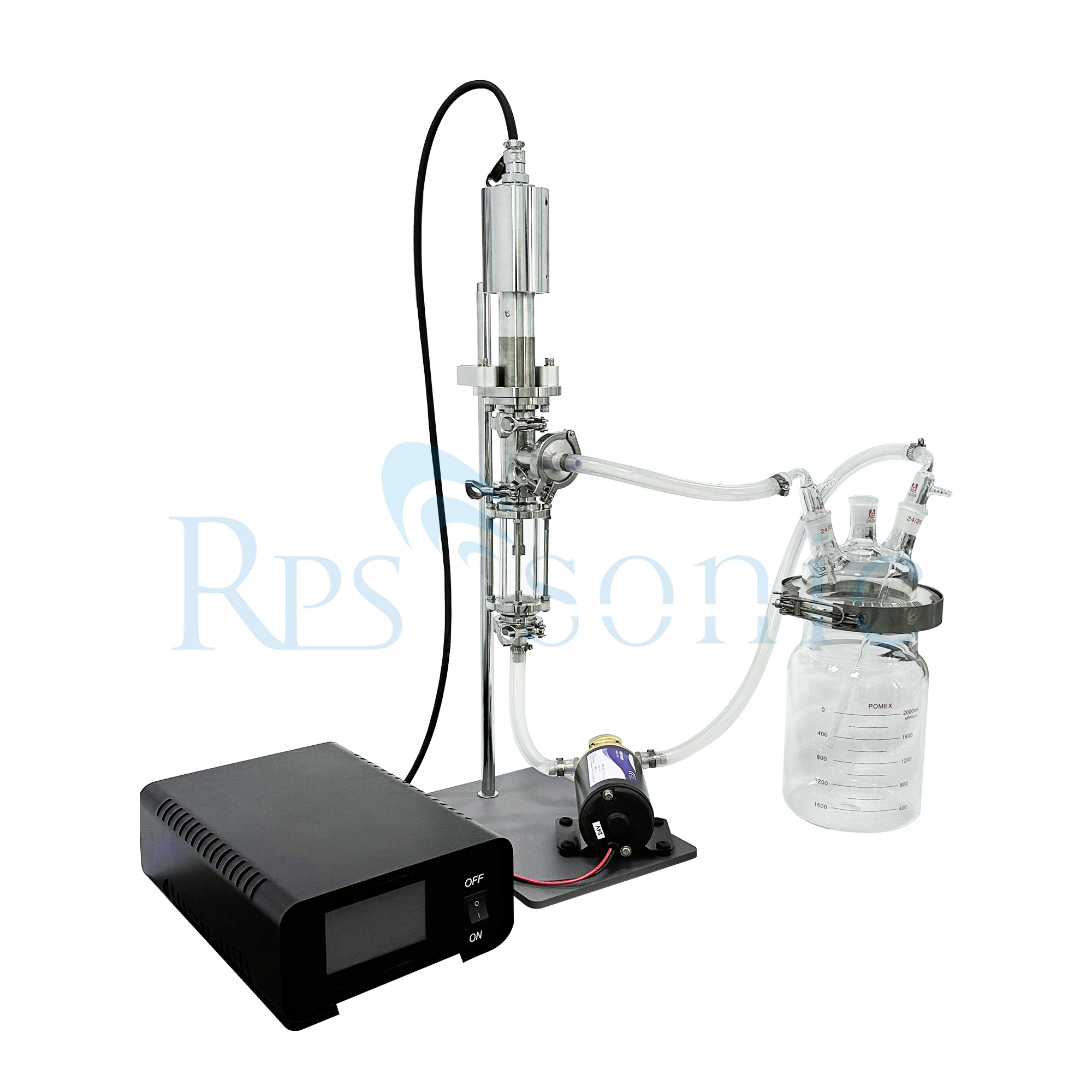 20kHz 1500w Ultrasonic circulation system ultrasonic sonicator probe with flow cell