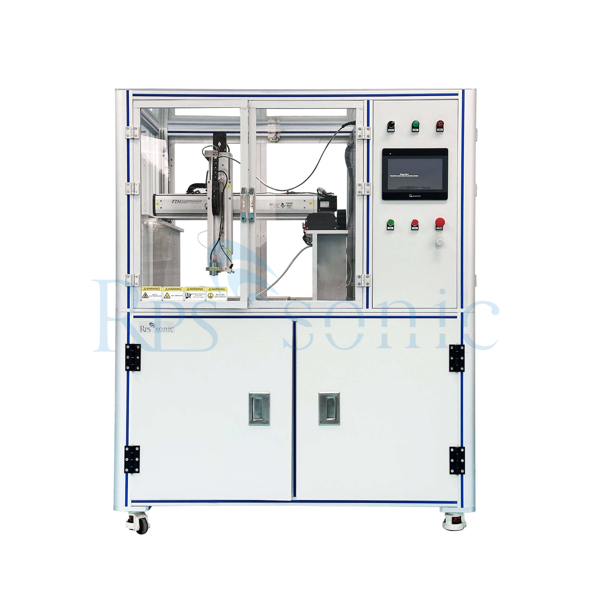 Automatic ultrasonic spray coating machine for Spraying medical textiles/bandages