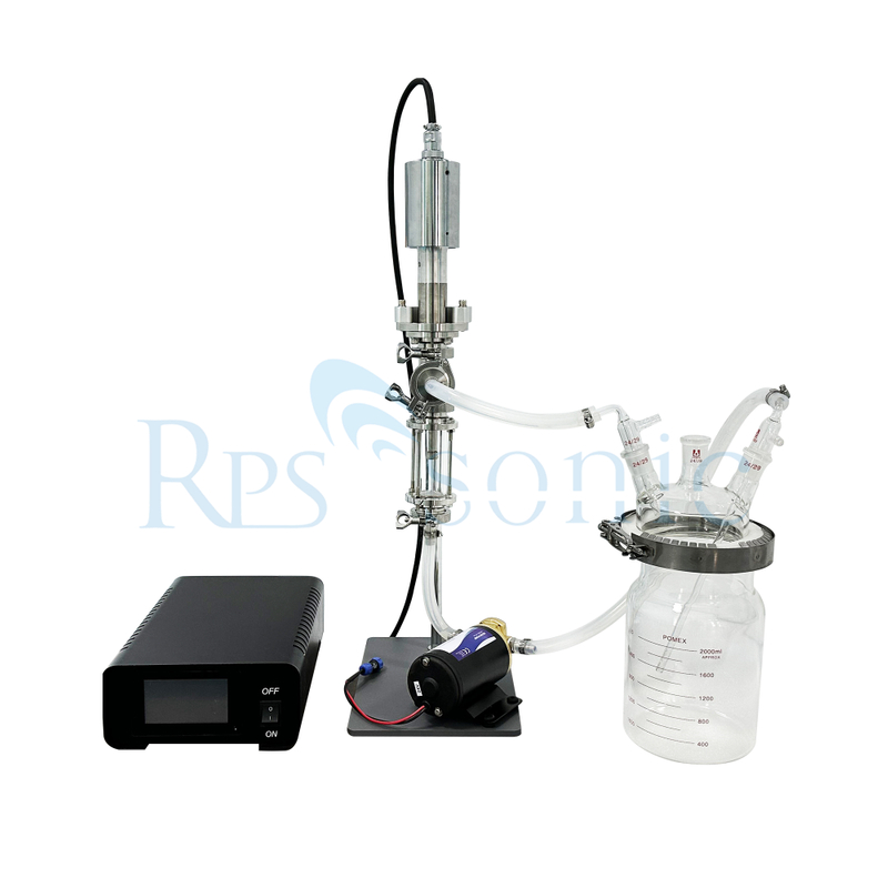 20kHz 1500w Ultrasonic circulation system ultrasonic sonicator probe with flow cell