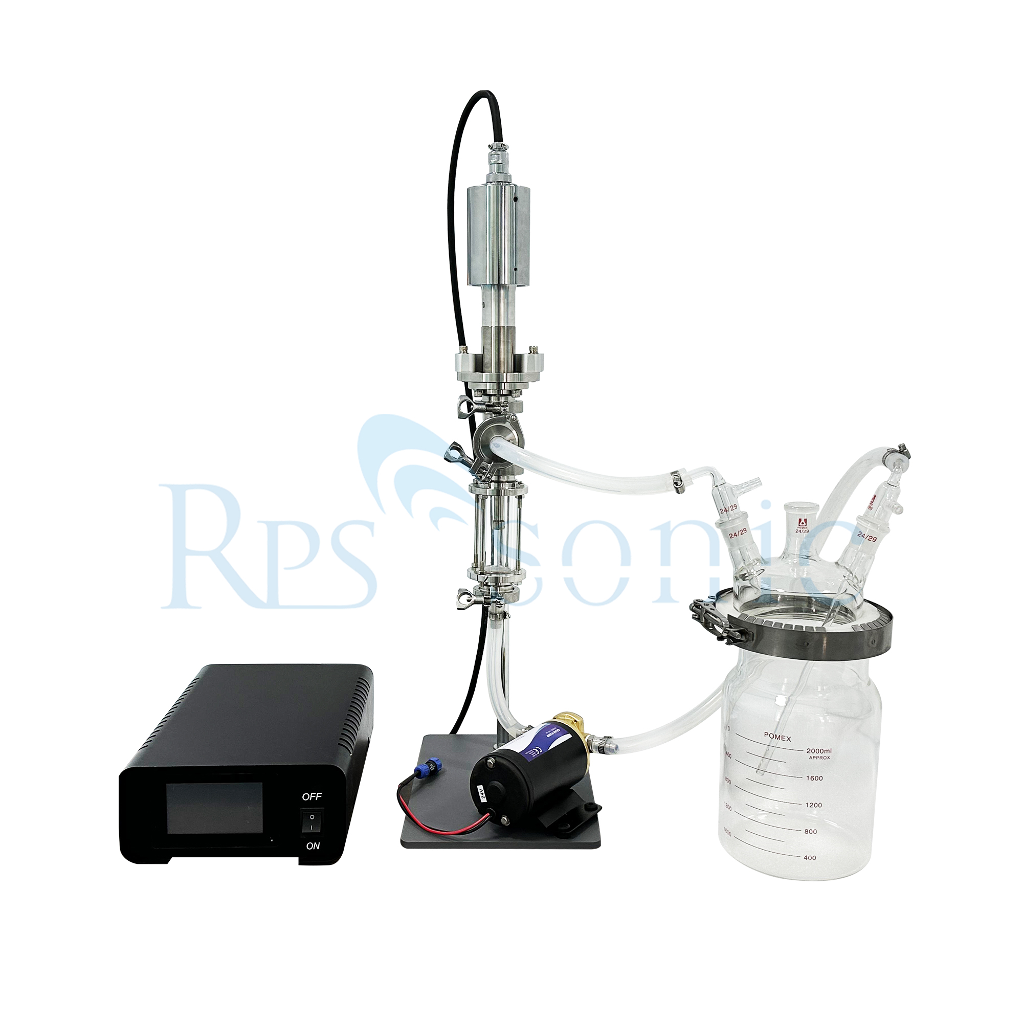 20kHz 1500w Ultrasonic circulation system ultrasonic sonicator probe with flow cell