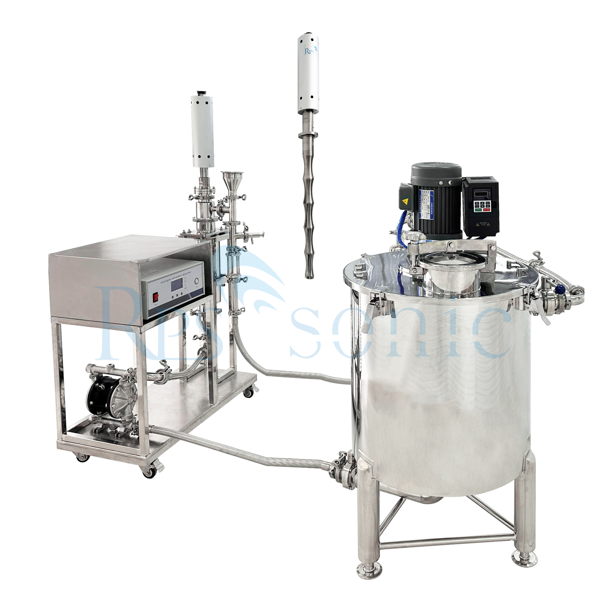 3000watt Ultrasonic Circulation Homogenizer with Process Tank