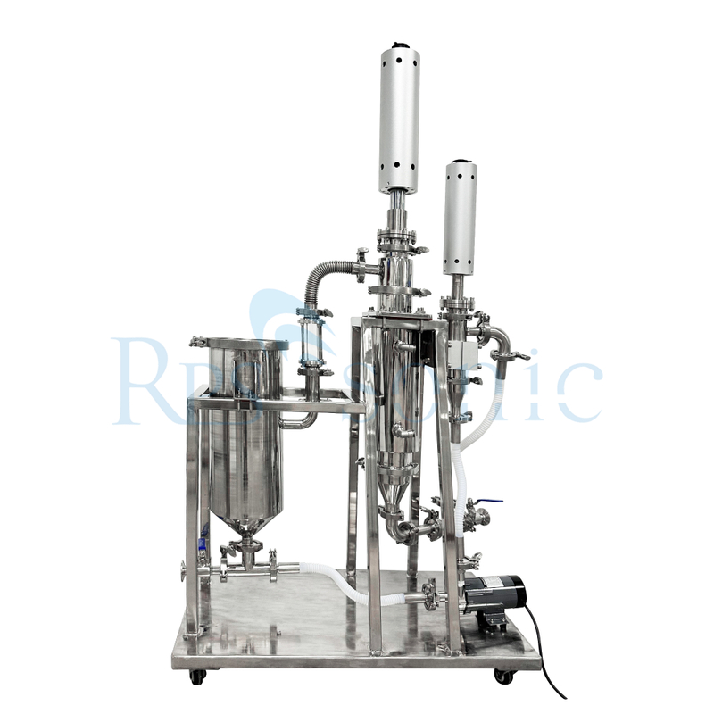 Lab Ultrasonic homogenizer connect with industrial ultrasonic homogenizer for Oil-water emulsification